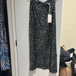 Black and White Polka Dot Skirt